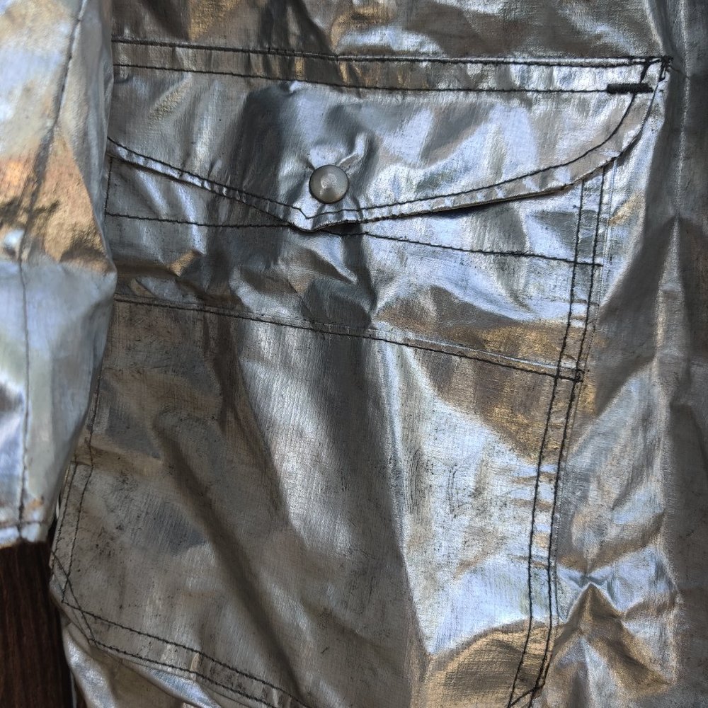 RARE 60s Vintage Silver Firefighter's Lined Parka | Size 42 | Made in USA - Picture 11 of 14